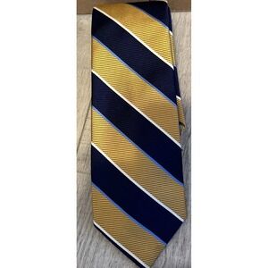 Men Brooks Brothers makers‎ tie multicolor pure silk stripe 3 1/2"